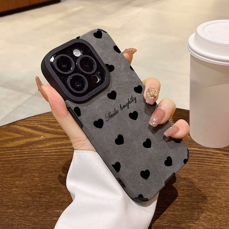 Phone Cases Xr Iphone - New Luxury Black Love Heart Phone