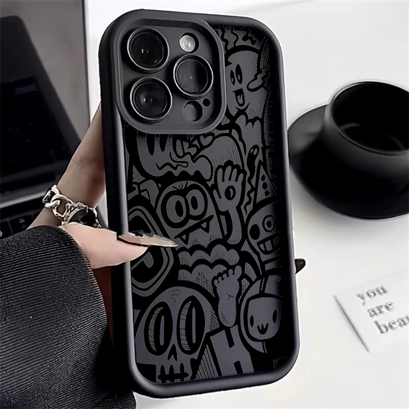 Black Graffiti Phone Case For  - огляд і ціна Phone Cases Xr Iphone